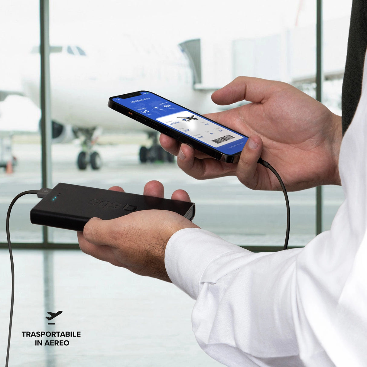 Powerbank SBS TTBB10000FASTPD20K 10000 mAh 20W med Power Delivery - sort