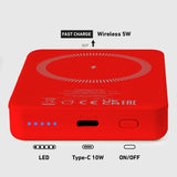 Powerbank SBS TEBB5000MAG1CR 5000 mAh kompatibel med MagSafe - rød