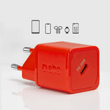 SBS TETRGAN1C20R 20W GaN Wall Charger med Power Delivery - Rød