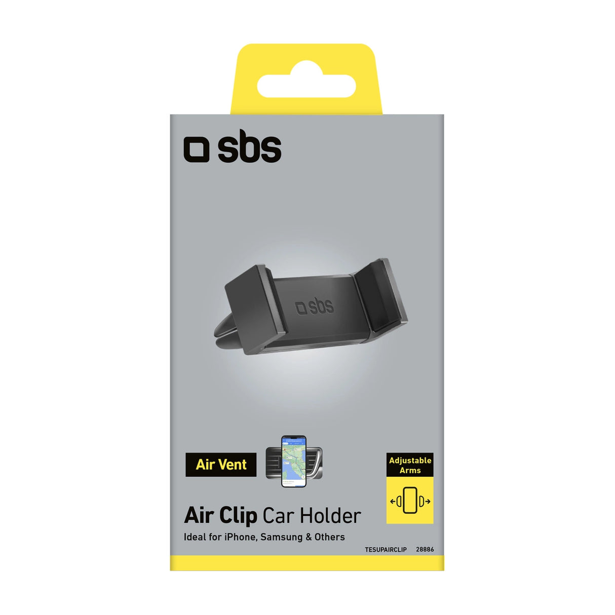 SBS TESUPAIRCLIP smartphone holder til luftventil - sort