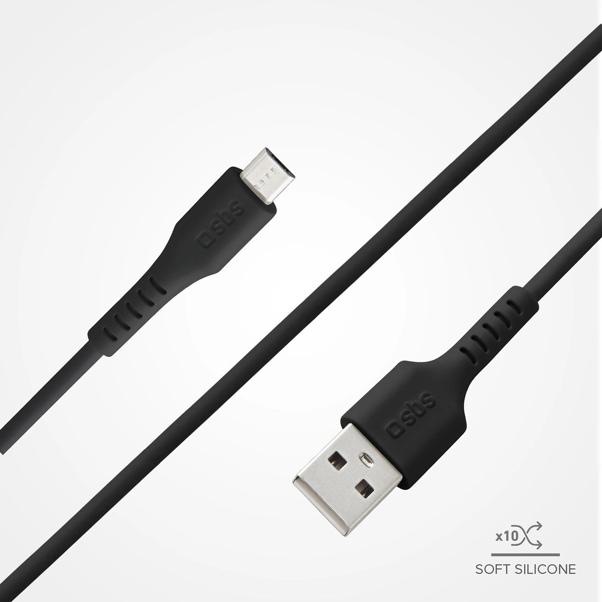 SBS LTHL200 USB-A - Micro-USB-kabel 1m - sort