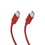 SBS TECABLETISSUETCCR USB-C - USB-C 1,5 m 60W flæsket kabel - rød