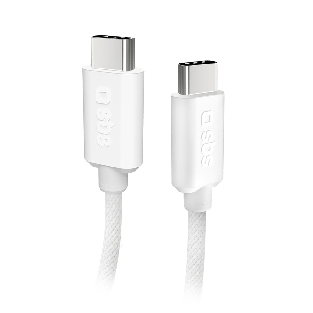 SBS TECABLETISSUETCCG USB-C - USB-C 1,5 m 60W flettet kabel - grå
