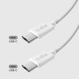 SBS TECABLETISSUETCCG USB-C - USB-C 1,5 m 60W flettet kabel - grå