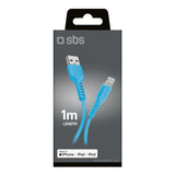 SBS TECABLEUSBIP589A USB-A - Lightning Cable - Blå