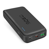 Powerbank SBS TTBB20000PD20K 20000 mAh 20W PD USB-C, USB-A, Micro-USB - sort