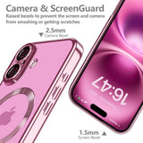 Tech-Protect MagFlex MagSafena iPhone 16 Case - Clear / Pink