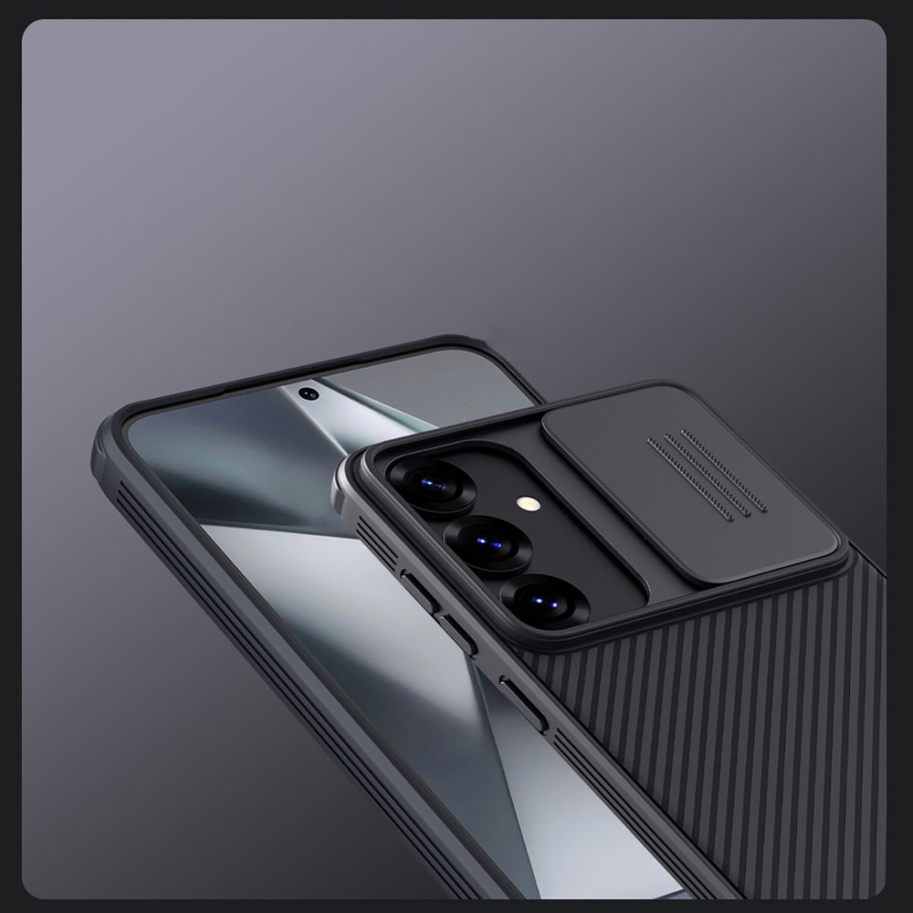 Nillkin CamShield Pro Case til Samsung Galaxy S25 med kameraomslag - sort