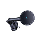 Wozinsky WCT5-6S4Y Bilholder med Qi/MagSafe 15W induktiv oplader til luftventilation - sort