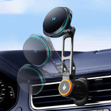 Wozinsky WCT5-6S2Y Bilholder med Qi/MagSafe 15W induktiv oplader til luftventilation - sort