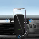 Wozinsky WEDZ-3Y8S klemme bilholder med 15W induktiv oplader til telefon på luftventilen - sort