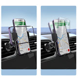 Wozinsky WEDZ-3Y8S klemme bilholder med 15W induktiv oplader til telefon på luftventilen - sort