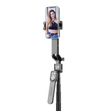 Wozinsky WST-360YS Selfie Stick med Tripod-funktion med 360 ° AI Auto Face Tracking Gesture Control - sort