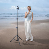 Wozinsky WRLD-00Y1S stativ stativ slidstærkt carbonstål stativ 1,7m matt - sort