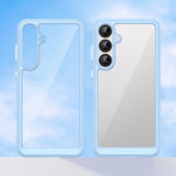 Udendørs rumkasse til Samsung Galaxy A36 Cover med fleksibel ramme - blå