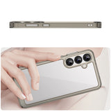 Outer Space Case for Samsung Galaxy A36 Cover med Fleksibel ramme - Halvt gennemsigtigt, sort