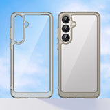 Outer Space Case for Samsung Galaxy A36 Cover med Fleksibel ramme - Halvt gennemsigtigt, sort