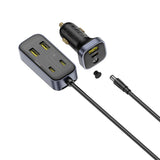 Baseus BackseatPal L1 110W Car Charger 3 x USB-A + 3 x USB-C with 1.5m Extension Cable - Black
