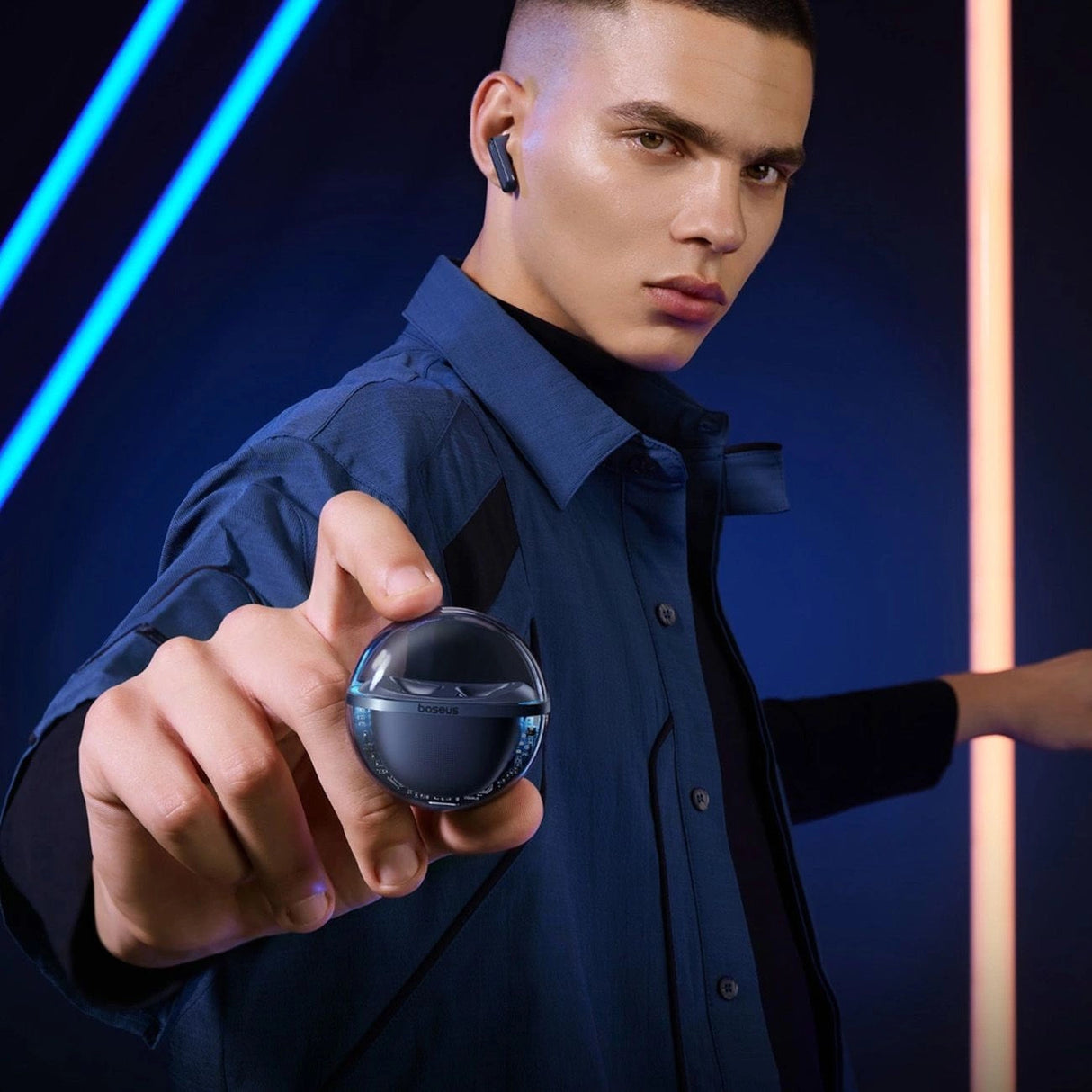 Baseus Bowie E5x TWS trådløse hovedtelefoner - Blå