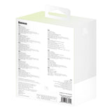 Baseus Popsicle 5200mAh 20W Powerbank med indbygget lynkabel (+ hvid Baseus Simple USB-C - USB-C 60W / 20V / 3A / 30cm kabel) - hvid-grøn