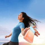 Baseus Popsicle 5200mAh 20W Powerbank med indbygget lynkabel (+ hvid Baseus Simple USB-C - USB-C 60W / 20V / 3A / 30cm kabel) - Blå-Orange