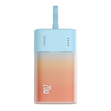 Baseus Popsicle 5200mAh 20W Powerbank med indbygget lynkabel (+ hvid Baseus Simple USB-C - USB-C 60W / 20V / 3A / 30cm kabel) - Blå-Orange