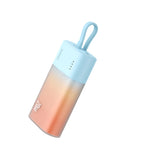 Baseus Popsicle 5200mAh 20W Powerbank with Built-in Lightning Cable (+ White Baseus Simple USB-C - USB-C 60W/20V/3A/30cm Cable) - Blue-Orange