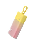 Baseus Popsicle 5200mAh 20W Powerbank med indbygget lynkabel (+ hvid Baseus Simple USB-C - USB-C 60W / 20V / 3A / 30cm kabel) - gul-rosa