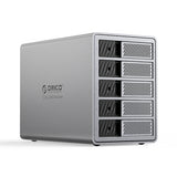 Orico 9858T3 5 Big DAS Solution ProThunder Disk Array med Thunderbolt 3 til 5 x 2,5"/3,5" SATA HDD/SSD - Grå