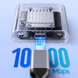 Orico TC20-M2-10G M.2 NVME USB-C 3.2 Disk Caddy - Gennemsigtig