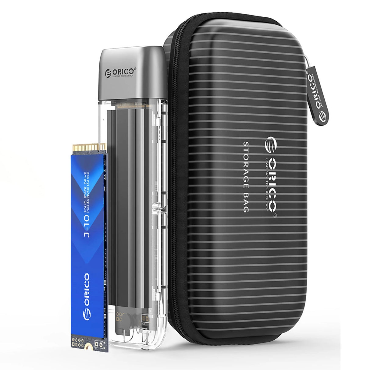 Orico TXM2-C3 M.2 NVME USB-C 3.2 10Gb/s Disk Drive - Grå