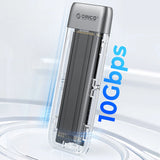Orico TXM2-C3 M.2 NVME USB-C 3.2 10Gb/s Disk Drive - Grå