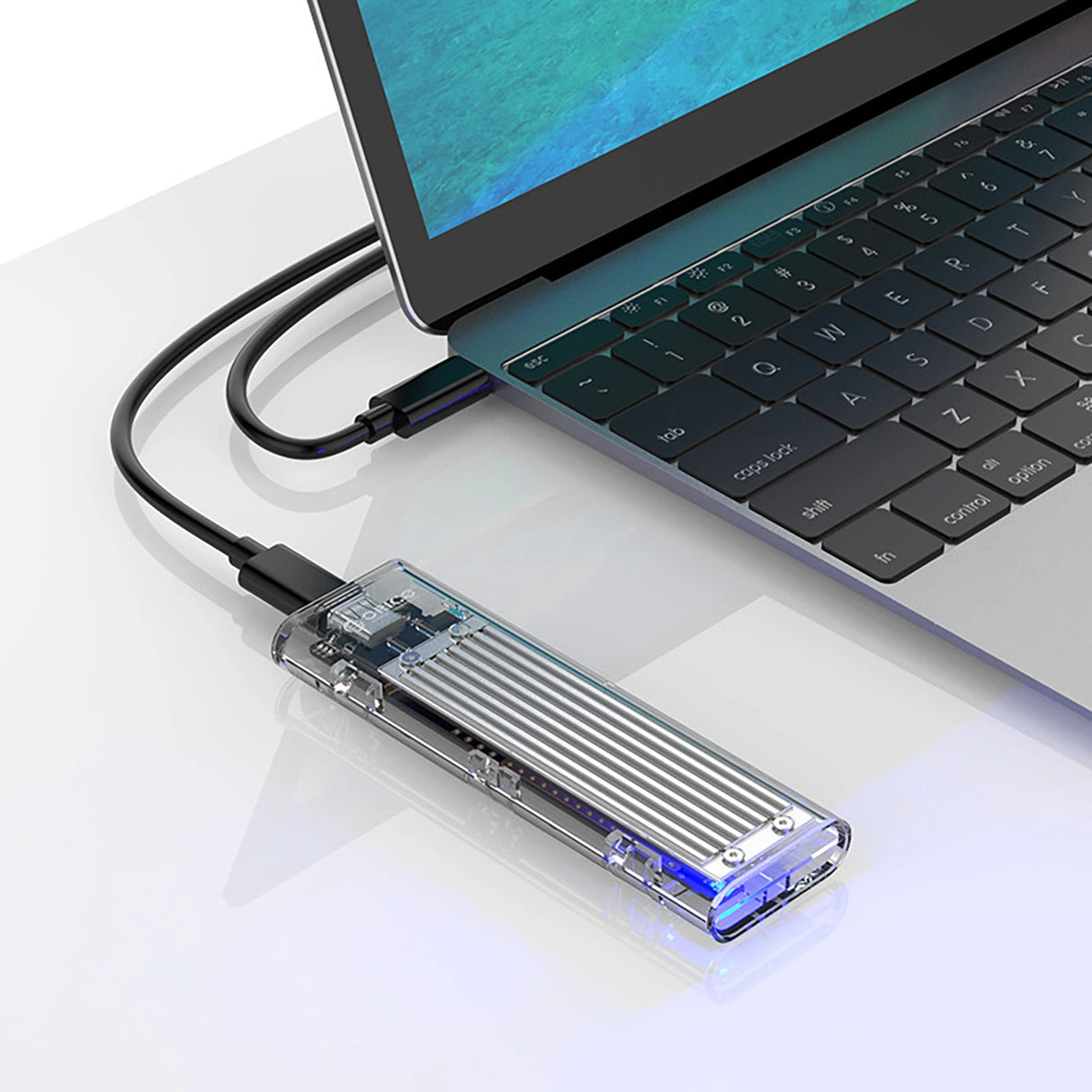 Orico TCM2-C3 M.2 NVME til USB-C 10Gb/s Disk Drive - Grå