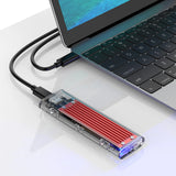 Orico TCM2-C3 M.2 NVME til USB-C 10Gb/s Disk Drive - Rød