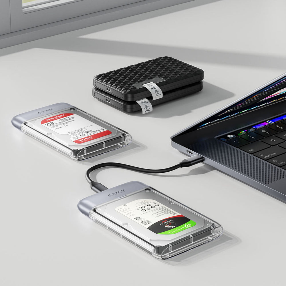 Orico TX25C3 2.5" HDD/SSD USB-C 5Gb/s Disk Drive - Transparent