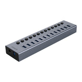 Orico BT2U3-13AB Hub 13x USB-A 3.0 med stik - grå