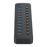 Orico CT2U3-10AB 10x USB-A 3.0 Hub with Switches - Black