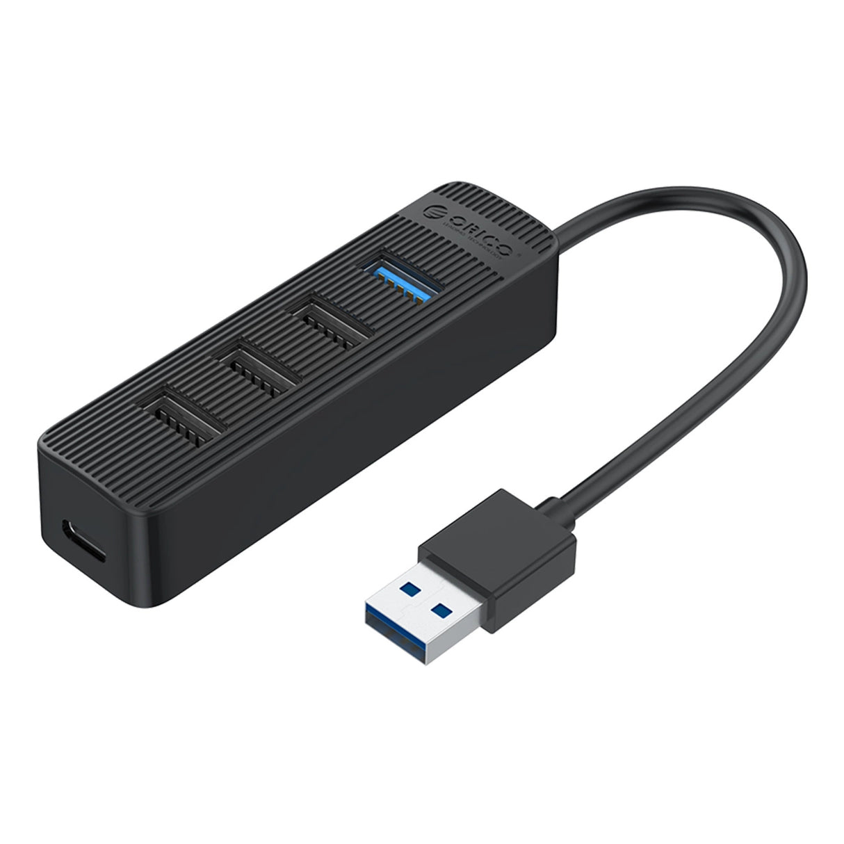 Orico TWU32-4A USB-A 3.1 hub / 1x USB-A 3.1 + 3x USB-A 2.0 + USB-C 5V / 3A - sort