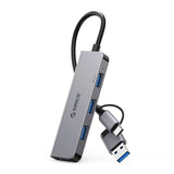 Orico YSA5-U3 USB-A/USB-C Hub Docking Station 3x USB-A 2.0 + 1x USB-A 3.0 - Grå