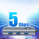 Orico PW11-6P USB-C Hub Docking Station 3x USB-A 3.0 + 1x USB-C 2.0 + 1x HDMI - Grå