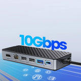 Orico OM28PR-G2 USB-C Docking Station med M.2 Drive Slot + 1 x USB-A 3.2 + 1x USB-C 3.2 + 2x USB-A 2.0 + 1x HDMI + 1x Ethernet - sort