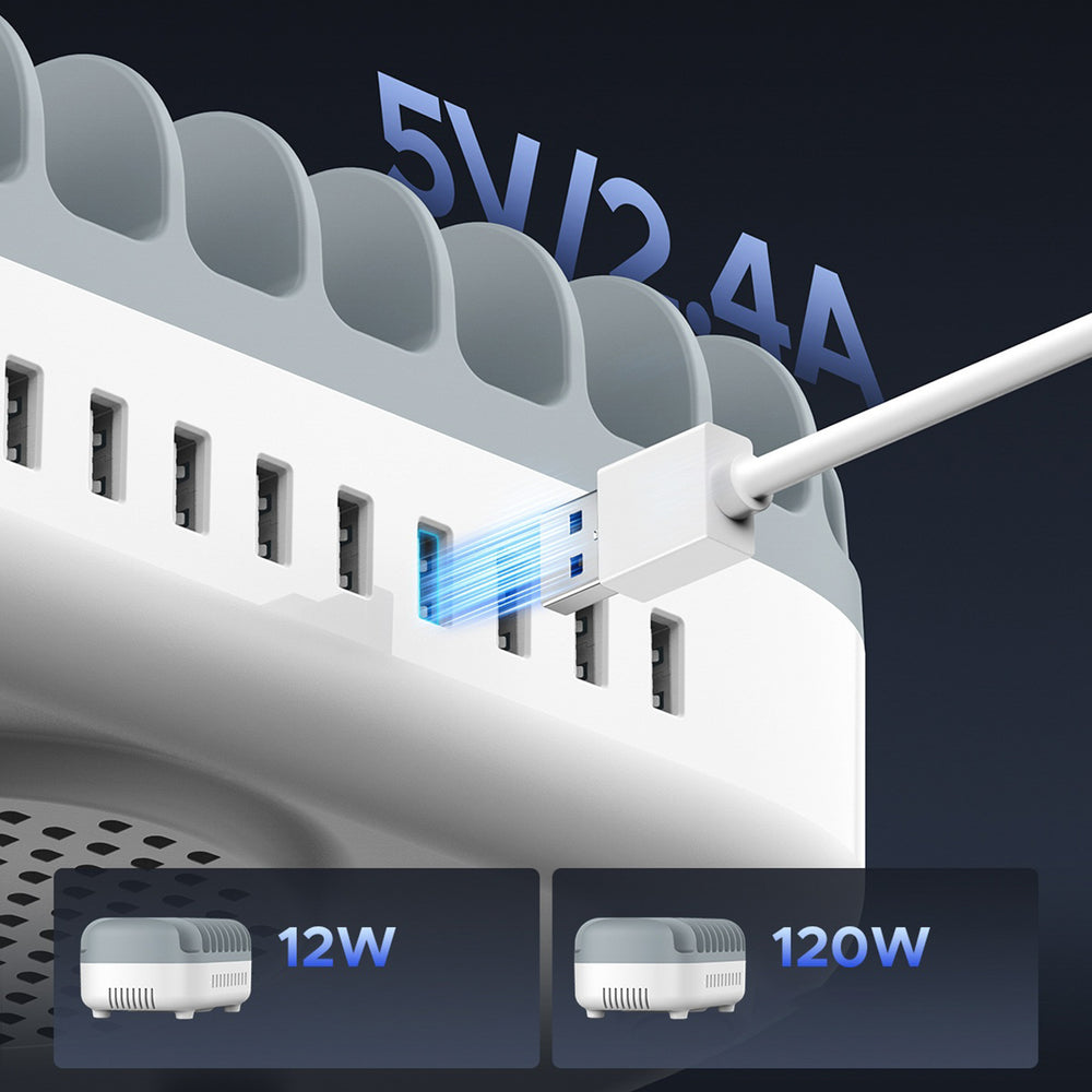 Orico DUK-10P-V1 Smart Ladestation 10 x USB-A - hvid
