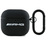 AMG læder hvid logo case til AirPods 4 - sort / hvid