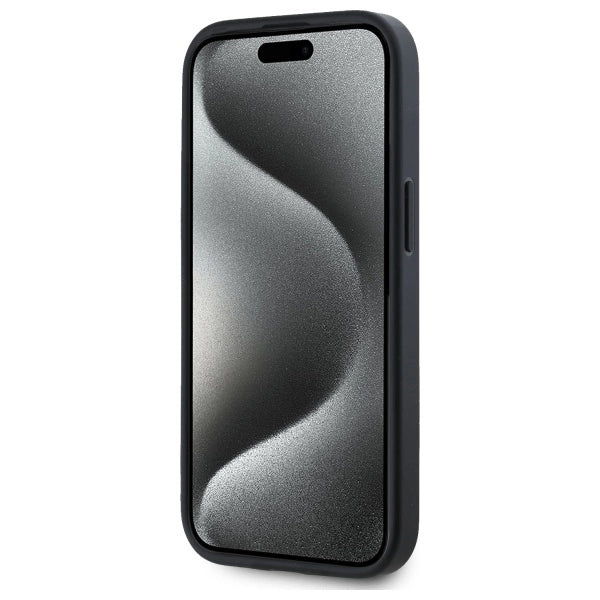 DKNY Grained Metal Logo MagSafe iPhone 15 Case - Beige