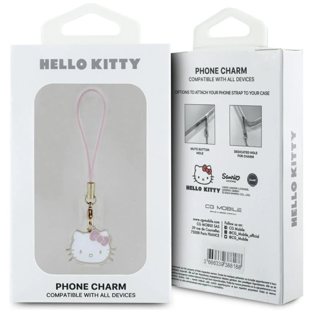 Hello Kitty Charm Kitty Head Pendant - Pink
