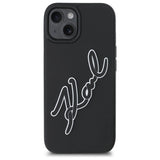 Karl Lagerfeld 3D Rubber Signature iPhone 15 Case - Black