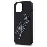 Karl Lagerfeld 3D Rubber Signature iPhone 15 Case - Black