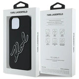 Karl Lagerfeld 3D Rubber Signature iPhone 15 Case - Black