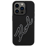 Karl Lagerfeld 3D Rubber Signature Case for iPhone 15 Pro Max - Black