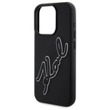 Karl Lagerfeld 3D Rubber Signature Case for iPhone 15 Pro Max - Black